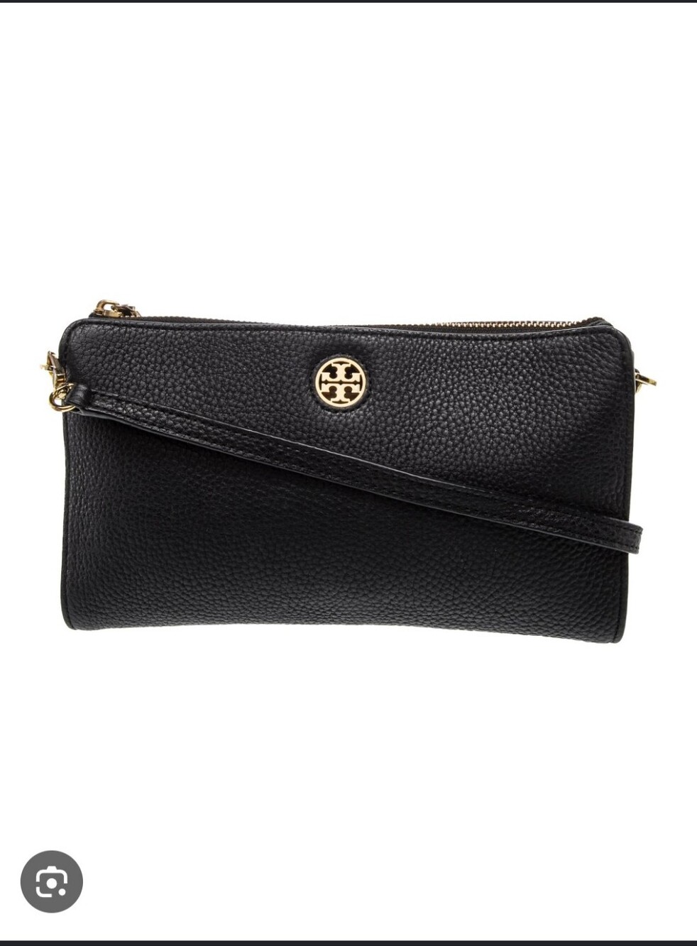 Tory Burch Black Pebbled Leather Crossbody